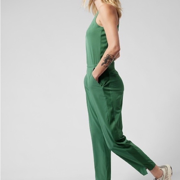 Athleta Brooklyn Jumpsuit (Vineyard Green) - Picture 3 of 12